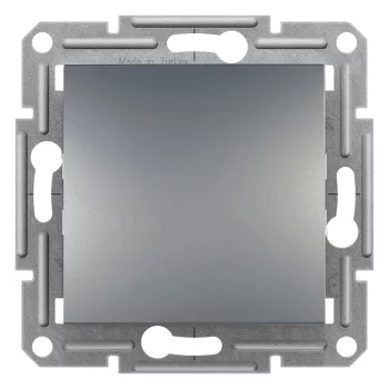   Schneider Electric Asfora EPH0100362 egypólusú kapcsoló (101), acél burkolattal. keret nélkül, süllyesztett 10A 250V ( EPH0100362 ).