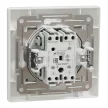Schneider Electric Asfora EPH0400121 váltókapcsoló (106), fehér burkolattal, kerettel, süllyesztett, 10A 250V ( EPH0400121 ).