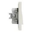 Schneider Electric Asfora EPH0400123 váltókapcsoló (106), bézs burkolattal, kerettel, süllyesztett, 10A 250V ( EPH0400123 ).