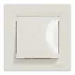 Schneider Electric Asfora EPH0400123 váltókapcsoló (106), bézs burkolattal, kerettel, süllyesztett, 10A 250V ( EPH0400123 ).