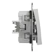 Schneider Electric Asfora EPH0400161 váltókapcsoló (106), aluminium burkolattal. keret nélkül, süllyesztett, szimbólummal 10A 250V ( EPH0400161 ).