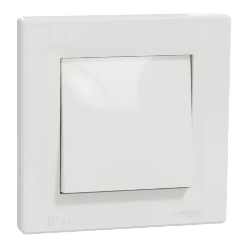 Schneider Electric Asfora EPH0400421 vízmentes váltókapcsoló (106), fehér burkolattal, kerettel, süllyesztett, vízmentes (IP44) 10A 250V ( EPH0400421 ).