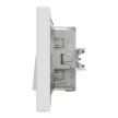 Schneider Electric Asfora EPH0400421 vízmentes váltókapcsoló (106), fehér burkolattal, kerettel, süllyesztett, vízmentes (IP44) 10A 250V ( EPH0400421 ).