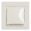 Schneider Electric Asfora EPH0500123 keresztkapcsoló (107), bézs burkolattal, kerettel, süllyesztett 10A 250V ( EPH0500123 ).