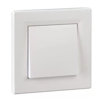  Schneider Electric Asfora EPH0500221 vízmentes keresztkapcsoló (107), fehér burkolattal, kerettel, süllyesztett, vízmentes (IP44) 10A 250V ( EPH0500221 ).