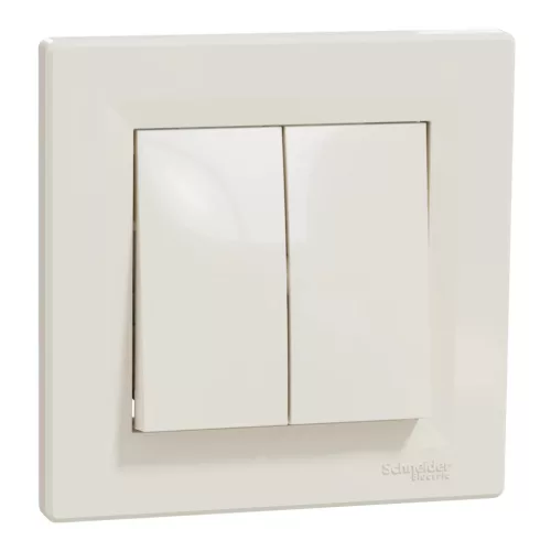 Schneider Asfora EPH0600123 kettős váltókapcsoló bézs
