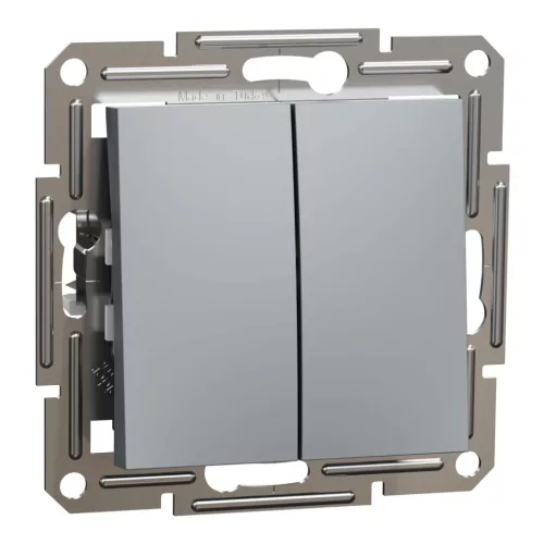 Schneider Asfora EPH0600162 kettős váltókapcsoló acél