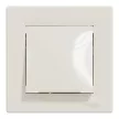 Schneider Electric Asfora EPH0700123 egypólusú nyomó (N101), bézs burkolattal, kerettel, süllyesztett 10A 250V ( EPH0700123 ).