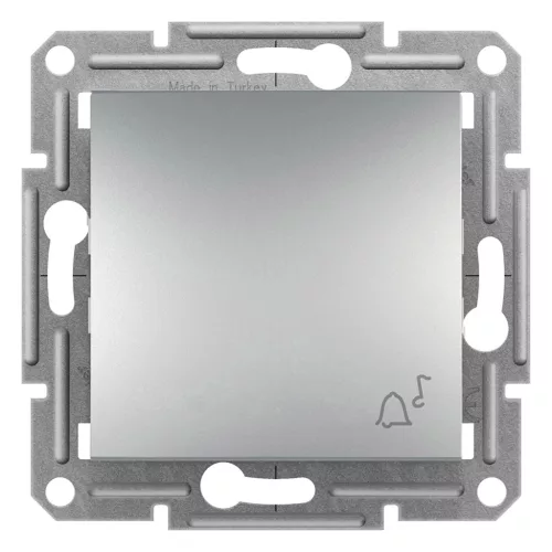 Schneider Electric Asfora EPH0800161 egypólusú nyomó (N101), aluminium burkolattal. keret nélkül, süllyesztett, csengőjellel 10A 250V ( EPH0800161 ).