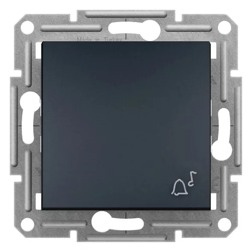 Schneider Electric Asfora EPH0800171 egypólusú nyomó (N101), antracit burkolattal. keret nélkül, süllyesztett, csengőjellel 10A 250V ( EPH0800171 ).