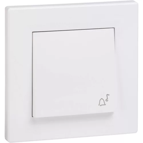 Schneider Electric Asfora EPH0800221 vízmentes egypólusú nyomó (N101), fehér burkolattal, kerettel, süllyesztett, csengőjellel, vízmentes (IP44) 10A 250V ( EPH0800221 ).