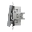 Schneider Electric Asfora EPH1100162 Kettős nyomó, acél burkolattal. keret nélkül, süllyesztett 10A 250V ( EPH1100162 ).
