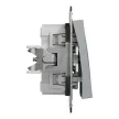 Schneider Electric Asfora EPH1100162 Kettős nyomó, acél burkolattal. keret nélkül, süllyesztett 10A 250V ( EPH1100162 ).