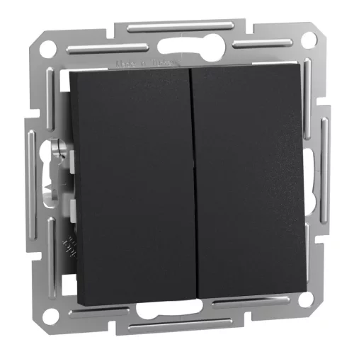 Schneider Electric Asfora EPH1100171 Kettős nyomó, antracit burkolattal. keret nélkül, süllyesztett 10A 250V ( EPH1100171 ).