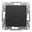 Schneider Electric Asfora EPH1100171 Kettős nyomó, antracit burkolattal. keret nélkül, süllyesztett 10A 250V ( EPH1100171 ).