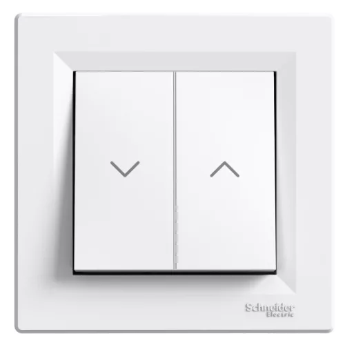 Schneider Electric Asfora EPH1300321 Redőnynyomó, fehér burkolattal, kerettel, süllyesztett 10A 250V ( EPH1300321 ).