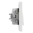 Schneider Electric Asfora EPH1400121 egypólusú kapcsoló (101), fehér burkolattal, kerettel, süllyesztett, piros jelzőfénnyel 10A 250V ( EPH1400121 ).