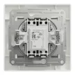 Schneider Electric Asfora EPH1400121 egypólusú kapcsoló (101), fehér burkolattal, kerettel, süllyesztett, piros jelzőfénnyel 10A 250V ( EPH1400121 ).