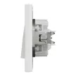 Schneider Electric Asfora EPH1400121 egypólusú kapcsoló (101), fehér burkolattal, kerettel, süllyesztett, piros jelzőfénnyel 10A 250V ( EPH1400121 ).