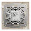 Schneider Electric Asfora EPH1400123 egypólusú kapcsoló (101), bézs burkolattal, kerettel, süllyesztett, piros jelzőfénnyel 10A 250V ( EPH1400123 ).