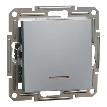 Schneider Asfora EPH1400162 egypólusú kapcsoló, jelzőfényes acél