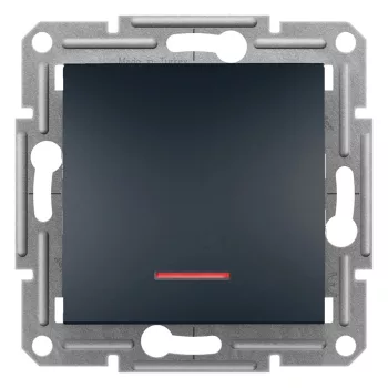 Schneider Asfora EPH1600171 egypólusú nyomó, jelzőfényes antracit