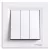 Schneider EPH2100121 Asfora hármas kapcsoló, fehér burkolattal, kerettel, süllyesztett