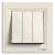Schneider EPH2100123 Asfora hármas kapcsoló, bézs burkolattal, kerettel, süllyesztett