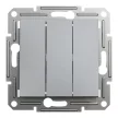 Schneider EPH2100162 Asfora hármas kapcsoló, acél burkolattal. keret nélkül, süllyesztett