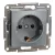 Schneider Electric Asfora EPH2900162 földelt csatlakozóaljzat (dugalj), 2P+F, acél burkolattal. keret nélkül, süllyesztett, 16A 250V ( EPH2900162 ).