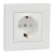 Schneider Electric Asfora EPH2900221 földelt csatlakozóaljzat (dugalj), gyermekvédelemmel, 2P+F, fehér burkolattal, kerettel, süllyesztett, 16A 250V ( EPH2900221 ).