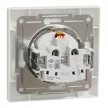 Schneider Electric Asfora EPH2900221 földelt csatlakozóaljzat (dugalj), gyermekvédelemmel, 2P+F, fehér burkolattal, kerettel, süllyesztett, 16A 250V ( EPH2900221 ).