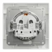 Schneider Electric Asfora EPH2900221 földelt csatlakozóaljzat (dugalj), gyermekvédelemmel, 2P+F, fehér burkolattal, kerettel, süllyesztett, 16A 250V ( EPH2900221 ).