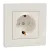 Schneider Electric Asfora EPH2900223 földelt csatlakozóaljzat (dugalj), gyermekvédelemmel, 2P+F, bézs burkolattal, kerettel, süllyesztett, 16A 250V ( EPH2900223 ).