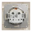 Schneider Electric Asfora EPH2900223 földelt csatlakozóaljzat (dugalj), gyermekvédelemmel, 2P+F, bézs burkolattal, kerettel, süllyesztett, 16A 250V ( EPH2900223 ).