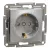 Schneider Electric Asfora EPH2900261 földelt csatlakozóaljzat (dugalj), gyermekvédelemmel, 2P+F, aluminium burkolattal. keret nélkül, süllyesztett, 16A 250V ( EPH2900261 ).