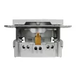 Schneider Electric Asfora EPH2900261 földelt csatlakozóaljzat (dugalj), gyermekvédelemmel, 2P+F, aluminium burkolattal. keret nélkül, süllyesztett, 16A 250V ( EPH2900261 ).