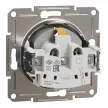 Schneider Electric Asfora EPH2900261 földelt csatlakozóaljzat (dugalj), gyermekvédelemmel, 2P+F, aluminium burkolattal. keret nélkül, süllyesztett, 16A 250V ( EPH2900261 ).
