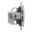 Schneider Electric Asfora EPH2900261 földelt csatlakozóaljzat (dugalj), gyermekvédelemmel, 2P+F, aluminium burkolattal. keret nélkül, süllyesztett, 16A 250V ( EPH2900261 ).