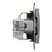 Schneider Electric Asfora EPH2900271 földelt csatlakozóaljzat (dugalj), gyermekvédelemmel, 2P+F, antracit burkolattal. keret nélkül, süllyesztett, 16A 250V ( EPH2900271 ).