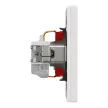 Schneider Electric Asfora EPH2900521 földelt csatlakozóaljzat (dugalj), gyermekvédelemmel, 2P+F, piros betéttel, fehér kerettel, süllyesztett, 16A 250V ( EPH2900521 ).