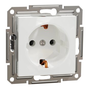   Schneider Electric Asfora EPH2970121 földelt csatlakozóaljzat (dugalj), 2P+F, fehér burkolattal, keret nélkül, süllyesztett, 16A 250V ( EPH2970121 ).