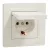Schneider Electric Asfora EPH3100123 földelt csatlakozóaljzat (dugalj), csapófedéllel, 2P+F, bézs burkolattal, kerettel, süllyesztett, 16A 250V ( EPH3100123 ).