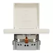 Schneider Electric Asfora EPH3100123 földelt csatlakozóaljzat (dugalj), csapófedéllel, 2P+F, bézs burkolattal, kerettel, süllyesztett, 16A 250V ( EPH3100123 ).