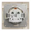 Schneider Electric Asfora EPH3100123 földelt csatlakozóaljzat (dugalj), csapófedéllel, 2P+F, bézs burkolattal, kerettel, süllyesztett, 16A 250V ( EPH3100123 ).