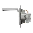 Schneider Electric Asfora EPH3100161 földelt csatlakozóaljzat (dugalj), csapófedéllel, 2P+F, aluminium burkolattal. keret nélkül, süllyesztett, 16A 250V ( EPH3100161 ).