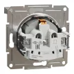 Schneider Electric Asfora EPH3100161 földelt csatlakozóaljzat (dugalj), csapófedéllel, 2P+F, aluminium burkolattal. keret nélkül, süllyesztett, 16A 250V ( EPH3100161 ).