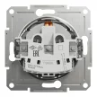 Schneider Electric Asfora EPH3100161 földelt csatlakozóaljzat (dugalj), csapófedéllel, 2P+F, aluminium burkolattal. keret nélkül, süllyesztett, 16A 250V ( EPH3100161 ).