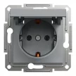Schneider Electric Asfora EPH3100162 földelt csatlakozóaljzat (dugalj), csapófedéllel, 2P+F, acél burkolattal. keret nélkül, süllyesztett, 16A 250V ( EPH3100162 ).