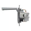 Schneider Electric Asfora EPH3100162 földelt csatlakozóaljzat (dugalj), csapófedéllel, 2P+F, acél burkolattal. keret nélkül, süllyesztett, 16A 250V ( EPH3100162 ).